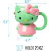 Silver Buffalo Sanrio Hello Kitty Pink Bow Ceramic 3D Sculpted Mug, 20 Ounces(Hello Kitty Frankenkitty Pink Dress)