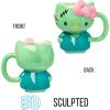 Silver Buffalo Sanrio Hello Kitty Pink Bow Ceramic 3D Sculpted Mug, 20 Ounces(Hello Kitty Frankenstein Halloween Costume)