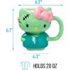 Silver Buffalo Sanrio Hello Kitty Pink Bow Ceramic 3D Sculpted Mug, 20 Ounces(Hello Kitty Frankenstein Halloween Costume)