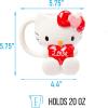Silver Buffalo Sanrio Hello Kitty Pink Bow Ceramic 3D Sculpted Mug, 20 Ounces(Hello Kitty Holding Love Heart)