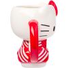Silver Buffalo Sanrio Hello Kitty Pink Bow Ceramic 3D Sculpted Mug, 20 Ounces(Hello Kitty Holiday Candy Cane Dress)