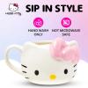 Silver Buffalo Sanrio Hello Kitty Pink Bow Ceramic 3D Sculpted Mug, 20 Ounces(Hello Kitty Pink Bow)