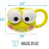 Silver Buffalo Sanrio Hello Kitty Pink Bow Ceramic 3D Sculpted Mug, 20 Ounces(Hello Kitty and Friends)