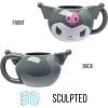 Silver Buffalo Sanrio Hello Kitty Pink Bow Ceramic 3D Sculpted Mug, 20 Ounces(Kuromi)