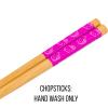Silver Buffalo Sanrio Hello Kitty Strawberry Milk Japanese Character Ceramic Ramen Noodle Rice Bowl with Chopsticks, Microwave Safe, Pink, 20 Ounces(Hello Kitty Waving)