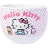 Silver Buffalo Sanrio Hello Kitty Strawberry Milk Japanese Character Ceramic Ramen Noodle Rice Bowl with Chopsticks, Microwave Safe, Pink, 20 Ounces(Hello Kitty Pink Polka Dot Spoon)