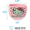 Silver Buffalo Sanrio Hello Kitty Strawberry Milk Japanese Character Ceramic Ramen Noodle Rice Bowl with Chopsticks, Microwave Safe, Pink, 20 Ounces(Hello Kitty Frankenstein)