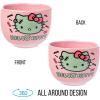 Silver Buffalo Sanrio Hello Kitty Strawberry Milk Japanese Character Ceramic Ramen Noodle Rice Bowl with Chopsticks, Microwave Safe, Pink, 20 Ounces(Hello Kitty Frankenstein)