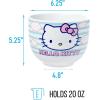 Silver Buffalo Sanrio Hello Kitty Strawberry Milk Japanese Character Ceramic Ramen Noodle Rice Bowl with Chopsticks, Microwave Safe, Pink, 20 Ounces(Hello Kitty Blue and Pink Skies)