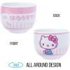 Silver Buffalo Sanrio Hello Kitty Strawberry Milk Japanese Character Ceramic Ramen Noodle Rice Bowl with Chopsticks, Microwave Safe, Pink, 20 Ounces(Hello Kitty Japanese Pink Stripes)