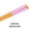 Silver Buffalo Sanrio Hello Kitty Strawberry Milk Japanese Character Ceramic Ramen Noodle Rice Bowl with Chopsticks, Microwave Safe, Pink, 20 Ounces(Hello Kitty Japanese Pink Stripes)