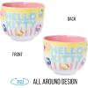 Silver Buffalo Sanrio Hello Kitty Strawberry Milk Japanese Character Ceramic Ramen Noodle Rice Bowl with Chopsticks, Microwave Safe, Pink, 20 Ounces(Hello Kitty Pastel Colored)