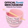 Silver Buffalo Sanrio Hello Kitty Strawberry Milk Japanese Character Ceramic Ramen Noodle Rice Bowl with Chopsticks, Microwave Safe, Pink, 20 Ounces(Hello Kitty Flowers Pattern)