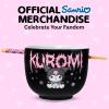 Silver Buffalo Sanrio Hello Kitty and Friends Kuromi Ceramic Ramen Noodle Rice Bowl with Chopsticks, Microwave Safe, 20 Ounces(Kuromi)