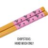 Silver Buffalo Sanrio Hello Kitty and Friends Kuromi Ceramic Ramen Noodle Rice Bowl with Chopsticks, Microwave Safe, 20 Ounces(Kuromi Chocolate and Cherry)