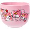 Silver Buffalo Sanrio Hello Kitty and Friends Kuromi Ceramic Ramen Noodle Rice Bowl with Chopsticks, Microwave Safe, 20 Ounces(My Melody Polaroids)
