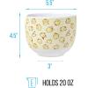 Silver Buffalo Sanrio Hello Kitty and Friends Kuromi Ceramic Ramen Noodle Rice Bowl with Chopsticks, Microwave Safe, 20 Ounces(Pompompurin Pattern)