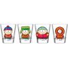 Silver Buffalo SpongeBob SquarePants Featuring Gary Poses Floral Krabby Patty 4 Pack Mini Glass Set, 1.5 Ounces(South Park)