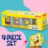 Silver Buffalo SpongeBob SquarePants Featuring Gary Poses Floral Krabby Patty 4 Pack Mini Glass Set, 1.5 Ounces(Spongebob Squarepants Poses)