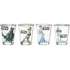 Silver Buffalo SpongeBob SquarePants Featuring Gary Poses Floral Krabby Patty 4 Pack Mini Glass Set, 1.5 Ounces(Star Wars Original Trilogy Full Body)