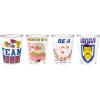 Silver Buffalo SpongeBob SquarePants Featuring Gary Poses Floral Krabby Patty 4 Pack Mini Glass Set, 1.5 Ounces(Ted Lasso Quotes)