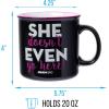 Silver Buffalo Star Trek NCC-1701 Property of The USS Enterprise Ceramic Camper Mug, 20 Ounces(Mean Girls Glitter Quote)