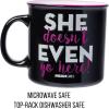 Silver Buffalo Star Trek NCC-1701 Property of The USS Enterprise Ceramic Camper Mug, 20 Ounces(Mean Girls Glitter Quote)