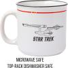 Silver Buffalo Star Trek NCC-1701 Property of The USS Enterprise Ceramic Camper Mug, 20 Ounces(Star Trek Property of the USS Enterprise)