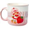 Silver Buffalo Star Trek NCC-1701 Property of The USS Enterprise Ceramic Camper Mug, 20 Ounces(Strawberry Shortcake Drip Effect)