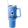 Silver Buffalo Care Bears Grumpy Bear Like I Care Stainless Steel Tumbler with Handle and Straw, Fits in Standard Cup Holder, 40 Ounces(Care Bears Grumpy Bear Like I Care)
