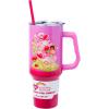 Silver Buffalo Care Bears Grumpy Bear Like I Care Stainless Steel Tumbler with Handle and Straw, Fits in Standard Cup Holder, 40 Ounces(Care Bears x Strawberry Shortcake)