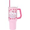 Silver Buffalo Care Bears Grumpy Bear Like I Care Stainless Steel Tumbler with Handle and Straw, Fits in Standard Cup Holder, 40 Ounces(Cinnamoroll Strawberry and Flowers)