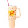 Silver Buffalo Care Bears Grumpy Bear Like I Care Stainless Steel Tumbler with Handle and Straw, Fits in Standard Cup Holder, 40 Ounces(Gilmore Girls)