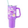 Silver Buffalo Care Bears Grumpy Bear Like I Care Stainless Steel Tumbler with Handle and Straw, Fits in Standard Cup Holder, 40 Ounces(Hello Kitty and Friends Sliding Rainbow)