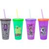 Silver Buffalo Disney Lilo and Stitch Angel Coconut Flowers 2 Pack Color Change Plastic Tumbler, 24-Ounce(Disney Nightmare Before Christmas)