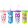 Silver Buffalo Disney Lilo and Stitch Angel Coconut Flowers 2 Pack Color Change Plastic Tumbler, 24-Ounce(Hello Kitty  My Melody  Badtz-Maru  and Cinnamoroll)