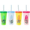 Silver Buffalo Disney Lilo and Stitch Angel Coconut Flowers 2 Pack Color Change Plastic Tumbler, 24-Ounce(Lilo and Stitch Surfboard)