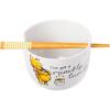 Silver Buffalo Disney Lilo and Stitch Hands Up Leaves and Flowers Ceramic Ramen Noodle Rice Bowl with Chopsticks and Spoon, Microwave Safe, 20 Ounces(Winnie the Pooh Rumbly in My Tumbly)