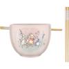 Silver Buffalo Disney Lilo and Stitch Hands Up Leaves and Flowers Ceramic Ramen Noodle Rice Bowl with Chopsticks and Spoon, Microwave Safe, 20 Ounces(Winnie the Pooh Group Hug)