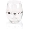 Silver Buffalo Disney Mickey and Minnie Classic Heart Glitter Stemless Wine Glass, 20 Ounces(Clear)