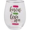 Silver Buffalo Disney Mickey and Minnie Classic Heart Glitter Stemless Wine Glass, 20 Ounces(Gossip Girls)