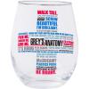 Silver Buffalo Disney Mickey and Minnie Classic Heart Glitter Stemless Wine Glass, 20 Ounces(Grey’s Anatomy)