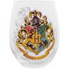 Silver Buffalo Disney Mickey and Minnie Classic Heart Glitter Stemless Wine Glass, 20 Ounces(Harry Potter Classic Hogwarts Crest)