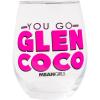 Silver Buffalo Disney Mickey and Minnie Classic Heart Glitter Stemless Wine Glass, 20 Ounces(Mean Girls)