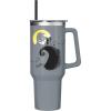Silver Buffalo Disney Winnie the Pooh “Dreamy Days” Retro Art Stainless Steel Tumbler with Handle and Straw, Fits in Standard Cup Holder, 40 Ounces(Nightmare Before Christmas Jack and Sally)