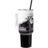 Silver Buffalo Disney Winnie the Pooh “Dreamy Days” Retro Art Stainless Steel Tumbler with Handle and Straw, Fits in Standard Cup Holder, 40 Ounces(Nightmare Before Christmas Hill and Moon Scene)