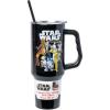 Silver Buffalo Disney Winnie the Pooh “Dreamy Days” Retro Art Stainless Steel Tumbler with Handle and Straw, Fits in Standard Cup Holder, 40 Ounces(Star Wars Original Trilogy)