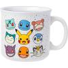 Silver Buffalo Pokemon Snorlax But First Coffee Ceramic Mug, 20 Ounces(20oz Pokemon Multi Faces)