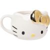 Silver Buffalo Sanrio Hello Kitty Pink Bow Ceramic 3D Sculpted Mug, 20 Ounces(Hello Kitty Gold Chrome Bow)