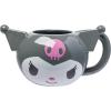 Silver Buffalo Sanrio Hello Kitty Pink Bow Ceramic 3D Sculpted Mug, 20 Ounces(Kuromi)
